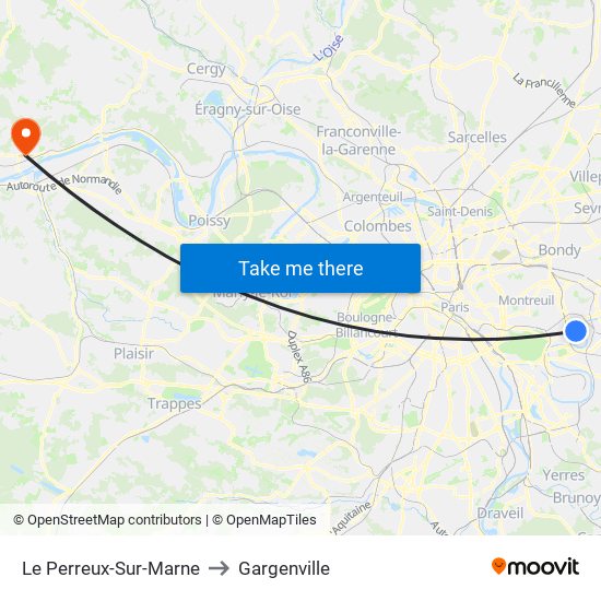 Le Perreux-Sur-Marne to Gargenville map