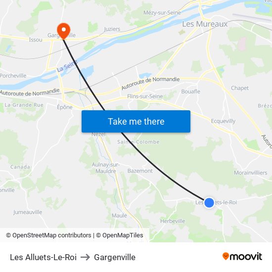Les Alluets-Le-Roi to Gargenville map