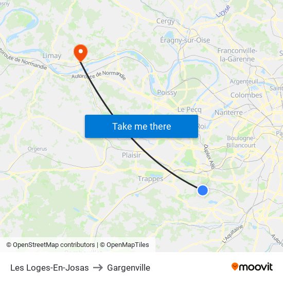 Les Loges-En-Josas to Gargenville map