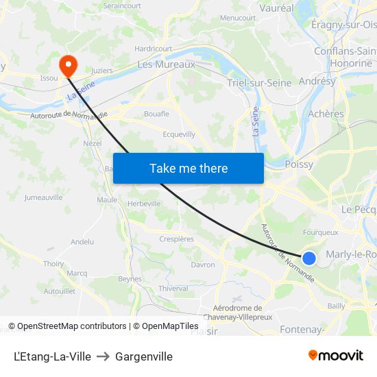 L'Etang-La-Ville to Gargenville map