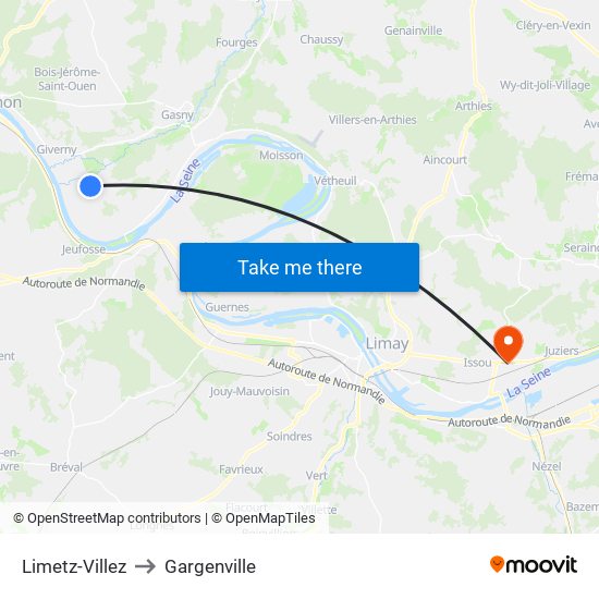 Limetz-Villez to Gargenville map