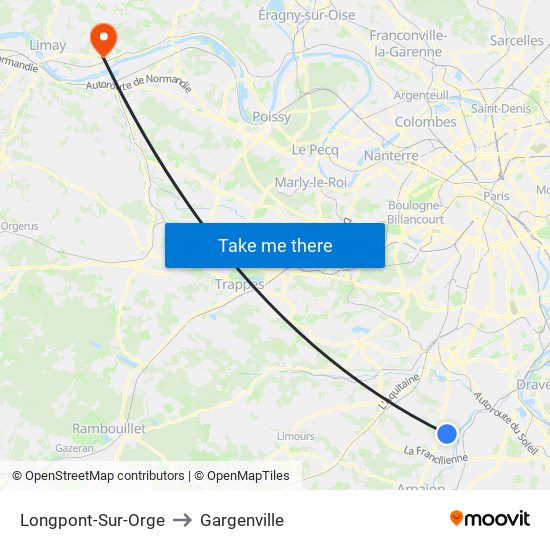 Longpont-Sur-Orge to Gargenville map