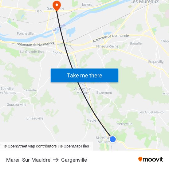 Mareil-Sur-Mauldre to Gargenville map