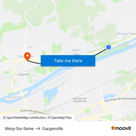 Mezy-Sur-Seine to Gargenville map