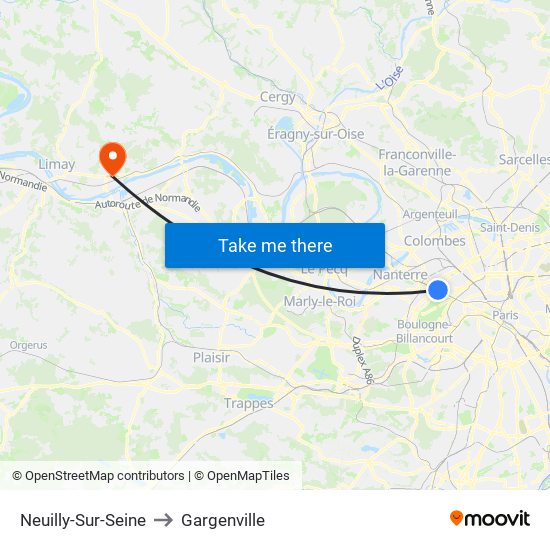 Neuilly-Sur-Seine to Gargenville map