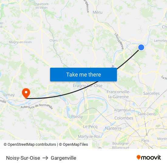 Noisy-Sur-Oise to Gargenville map