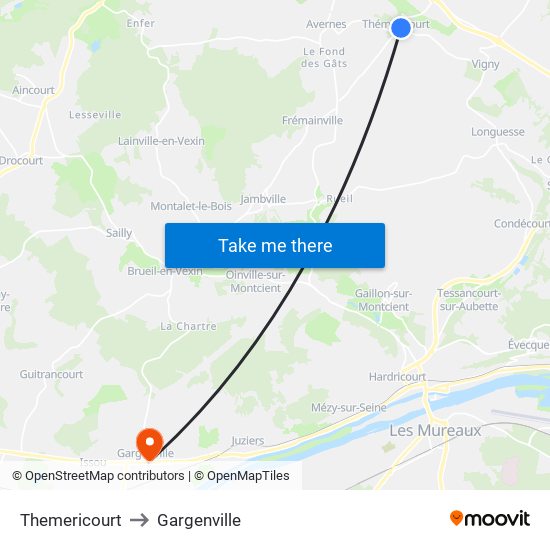 Themericourt to Gargenville map