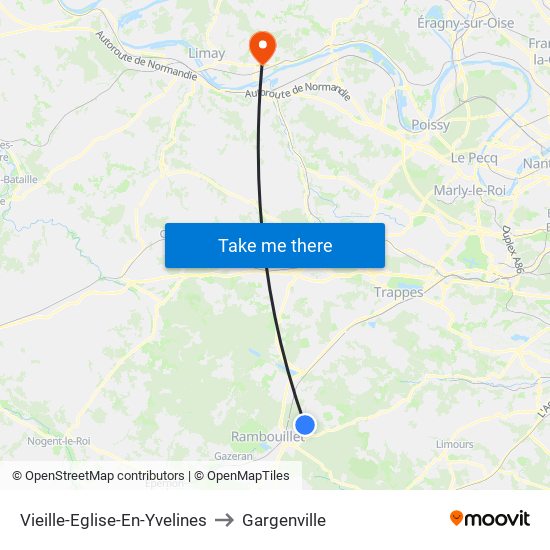 Vieille-Eglise-En-Yvelines to Gargenville map