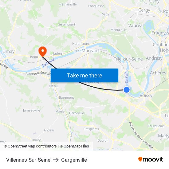 Villennes-Sur-Seine to Gargenville map