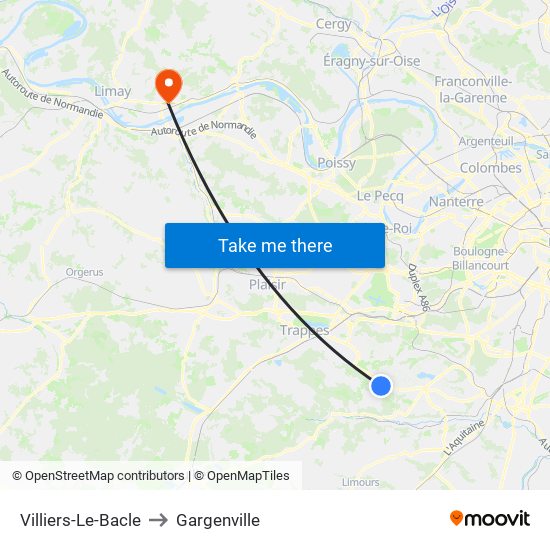 Villiers-Le-Bacle to Gargenville map