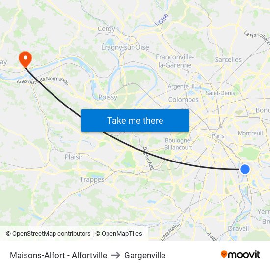 Maisons-Alfort - Alfortville to Gargenville map