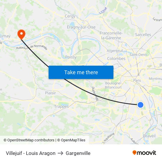Villejuif - Louis Aragon to Gargenville map