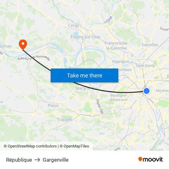 République to Gargenville map