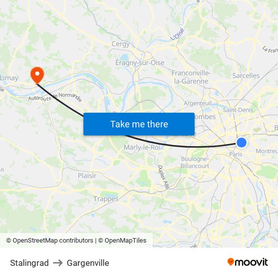 Stalingrad to Gargenville map