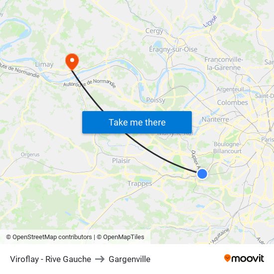 Viroflay - Rive Gauche to Gargenville map