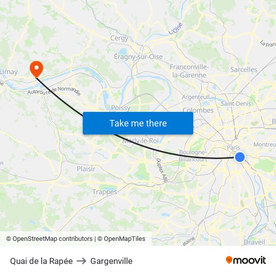 Quai de la Rapée to Gargenville map