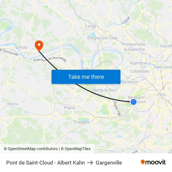 Pont de Saint-Cloud - Albert Kahn to Gargenville map