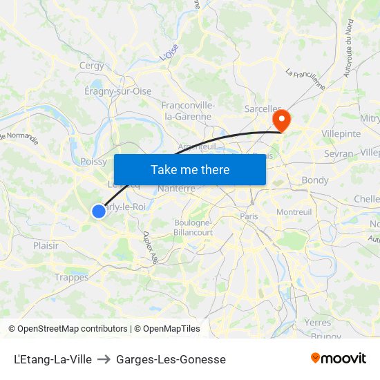 L'Etang-La-Ville to Garges-Les-Gonesse map