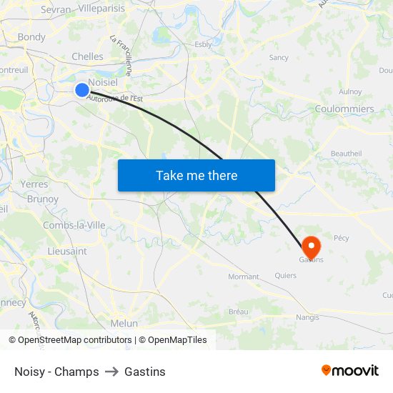 Noisy - Champs to Gastins map