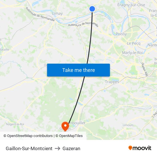 Gaillon-Sur-Montcient to Gazeran map