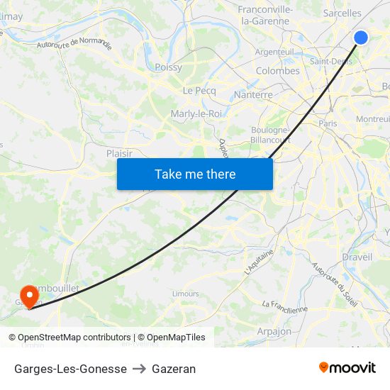 Garges-Les-Gonesse to Gazeran map