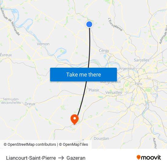 Liancourt-Saint-Pierre to Gazeran map