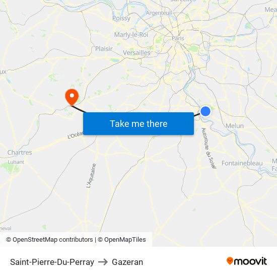 Saint-Pierre-Du-Perray to Gazeran map