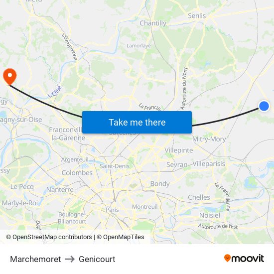 Marchemoret to Genicourt map