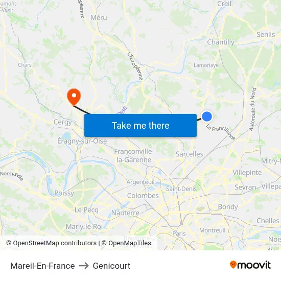 Mareil-En-France to Genicourt map