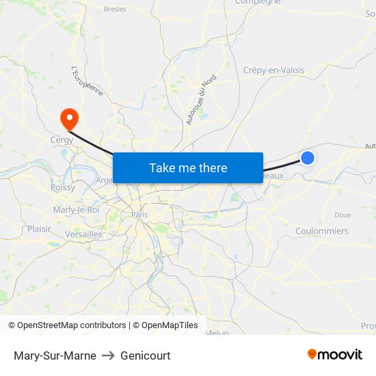 Mary-Sur-Marne to Genicourt map