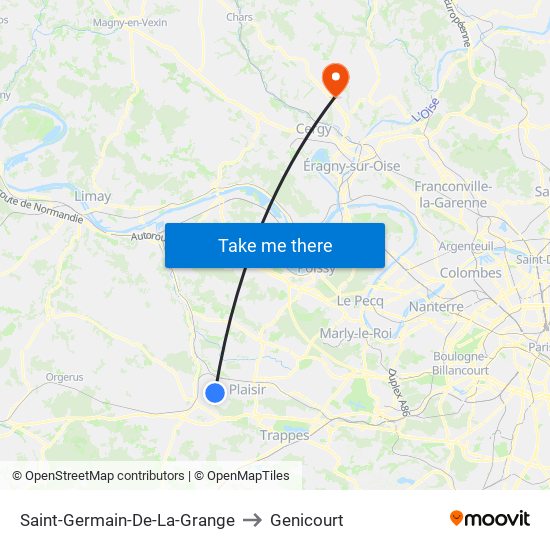Saint-Germain-De-La-Grange to Genicourt map