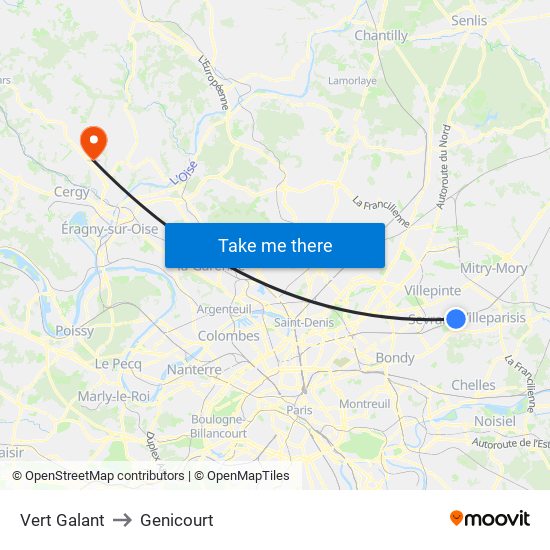 Vert Galant to Genicourt map