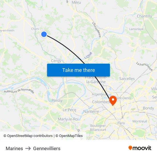 Marines to Gennevilliers map