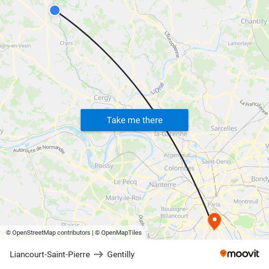 Liancourt-Saint-Pierre to Gentilly map