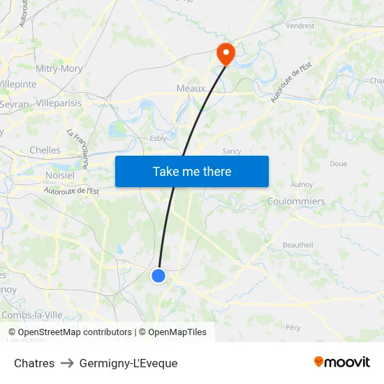 Chatres to Germigny-L'Eveque map