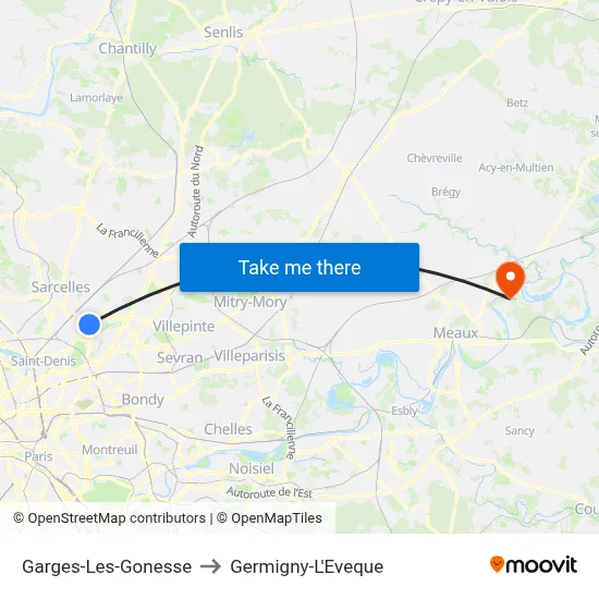 Garges-Les-Gonesse to Germigny-L'Eveque map