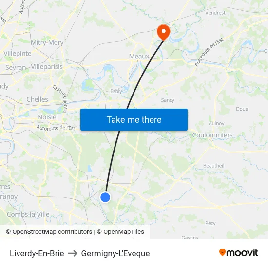 Liverdy-En-Brie to Germigny-L'Eveque map