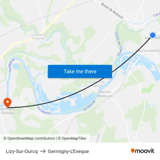 Lizy-Sur-Ourcq to Germigny-L'Eveque map