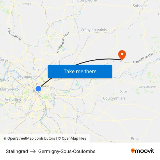 Stalingrad to Germigny-Sous-Coulombs map