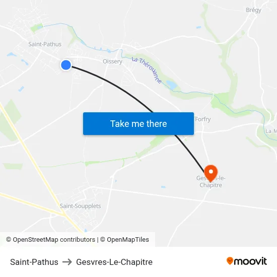 Saint-Pathus to Gesvres-Le-Chapitre map