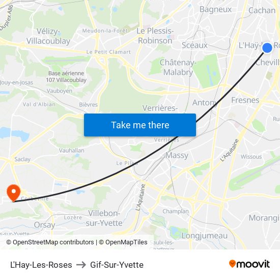 L'Hay-Les-Roses to Gif-Sur-Yvette map
