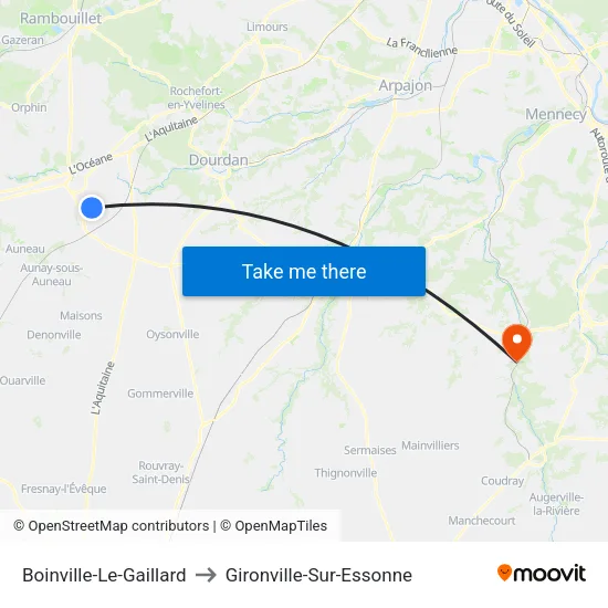 Boinville-Le-Gaillard to Gironville-Sur-Essonne map