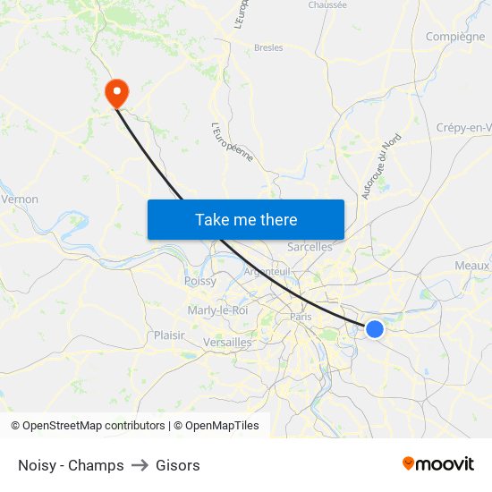 Noisy - Champs to Gisors map
