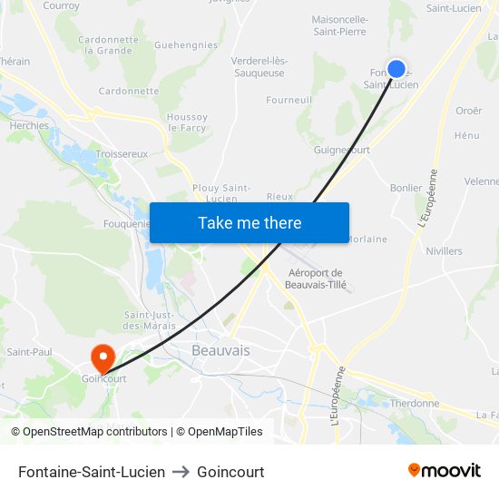 Fontaine-Saint-Lucien to Goincourt map