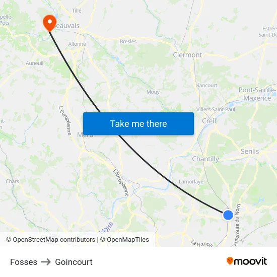 Fosses to Goincourt map