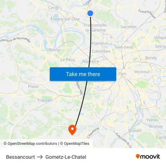 Bessancourt to Gometz-Le-Chatel map
