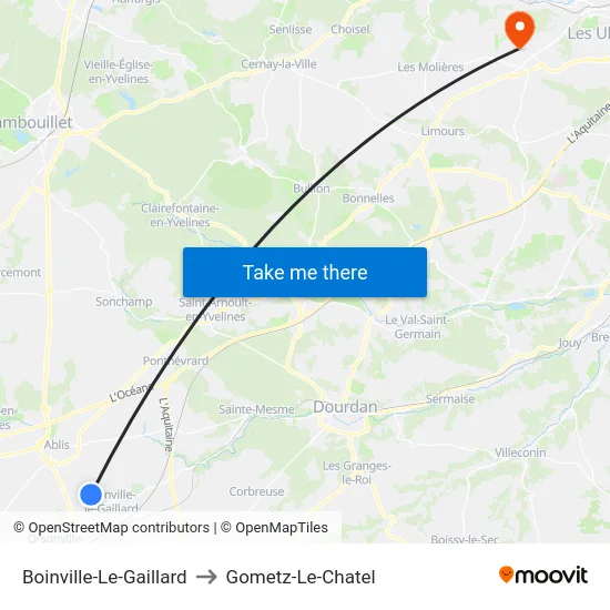 Boinville-Le-Gaillard to Gometz-Le-Chatel map