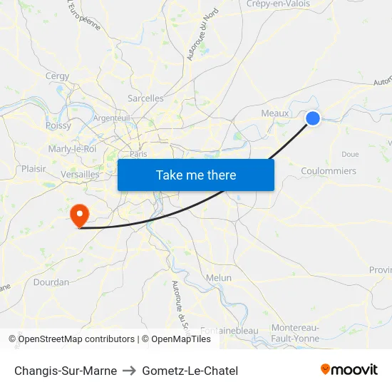 Changis-Sur-Marne to Gometz-Le-Chatel map