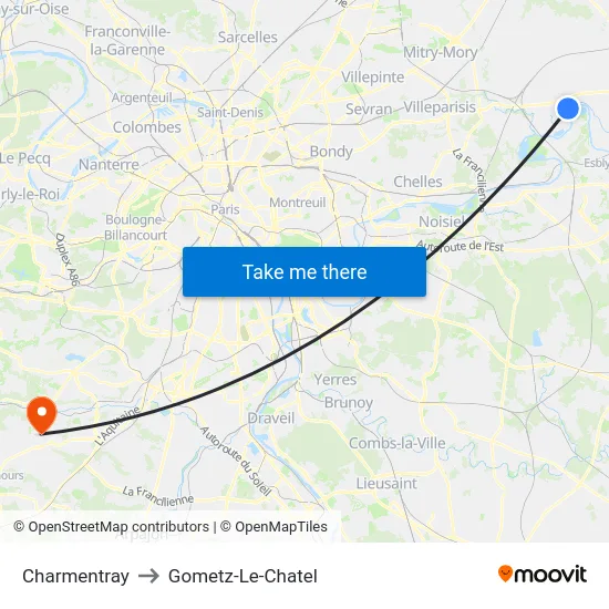 Charmentray to Gometz-Le-Chatel map