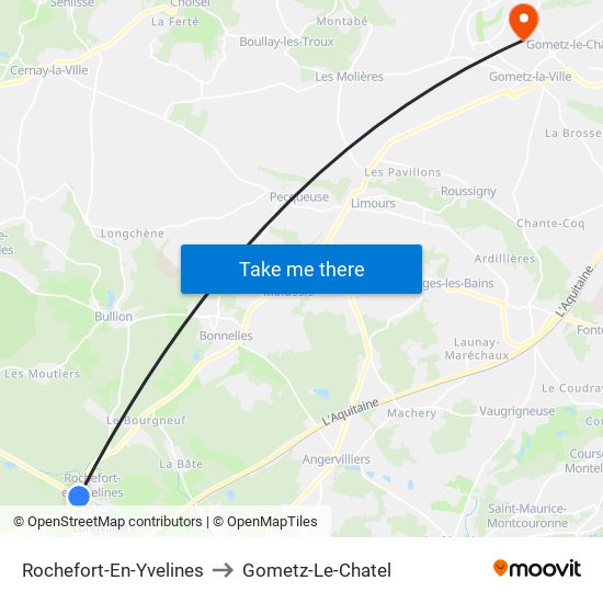 Rochefort-En-Yvelines to Gometz-Le-Chatel map